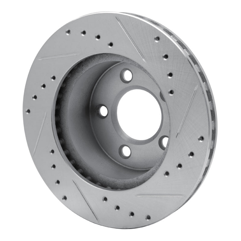 R1 91-94 Ford Crown Victoria Front Left Drilled & Slotted Silver Brake Rotor