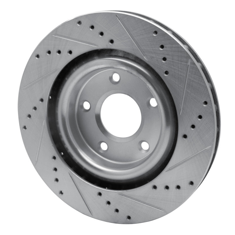 R1 98-04 Chrysler Concorde Front Left Drilled & Slotted Silver Brake Rotor