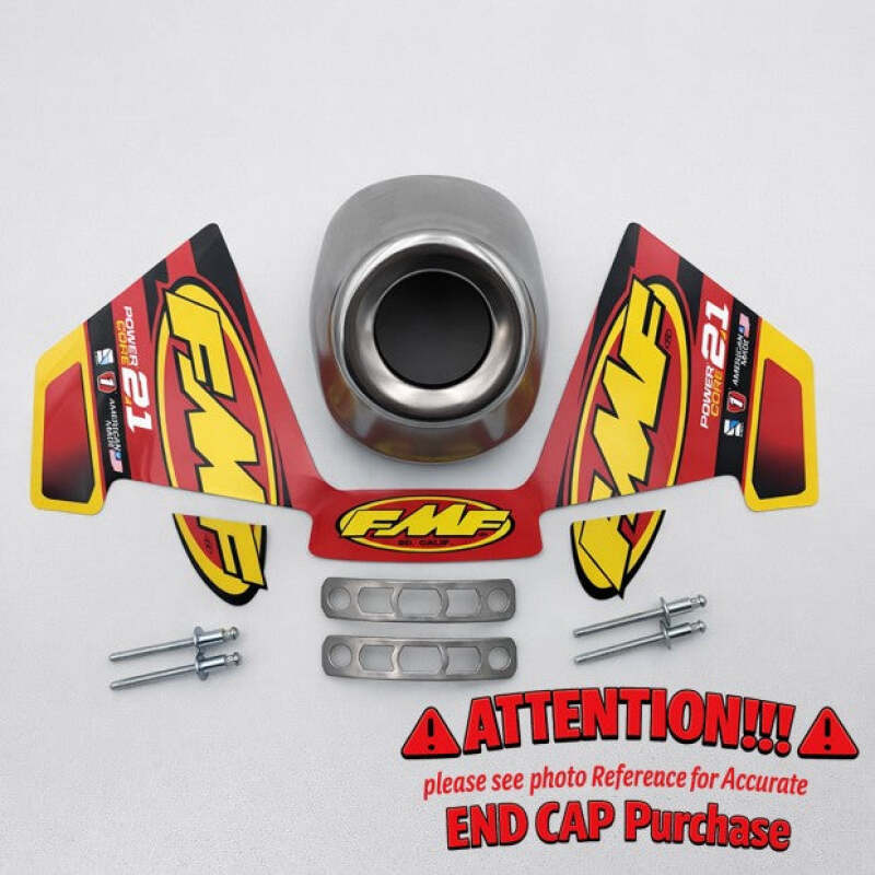 FMF Racing P-CORE 2.1 REPLACEMENT SLASH CUT S/S REAR CONE CAP-1.010 inch