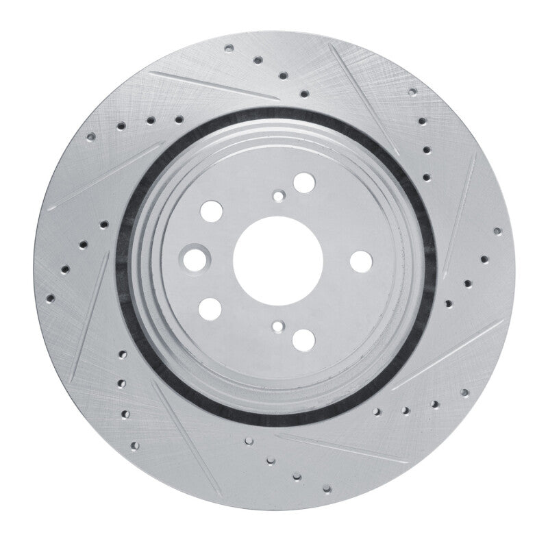 DFC 20-25 Lexus RX350 Front Right Drilled & Slotted Silver Brake Rotor