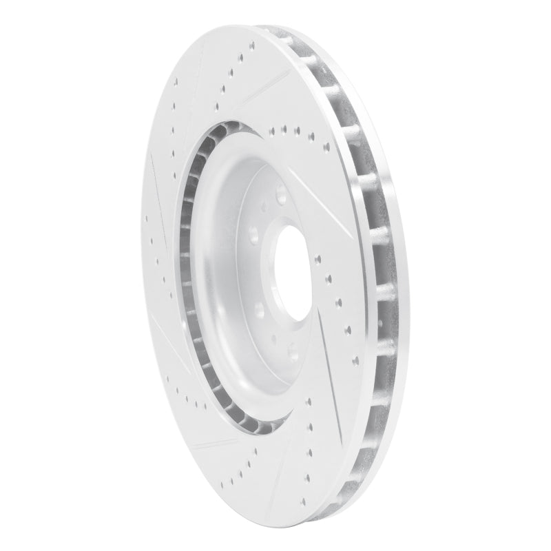 R1 04-11 Cadillac CTS Front Right Drilled & Slotted Silver Brake Rotor