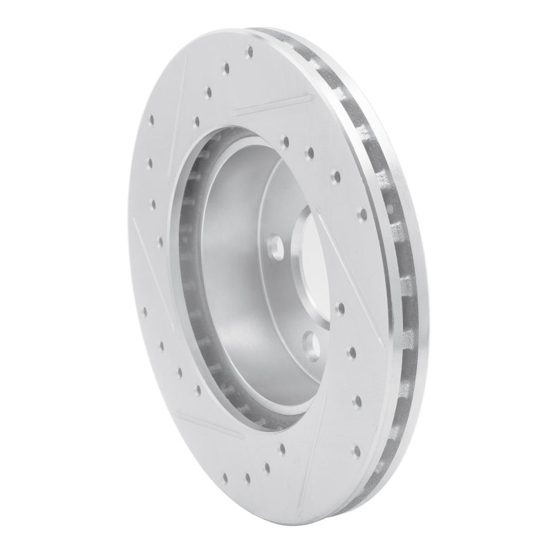 DFC 95-02 Ford Explorer Front Right Drilled & Slotted Silver Brake Rotor