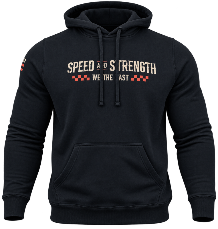 Speed and Strength We the Fast Hoody Black - Small