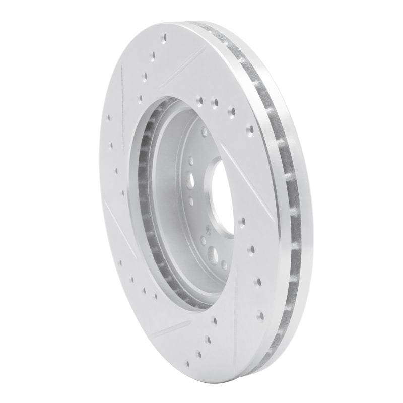 DFC 91-92 Lexus LS400 Front Right Drilled & Slotted Silver Brake Rotor