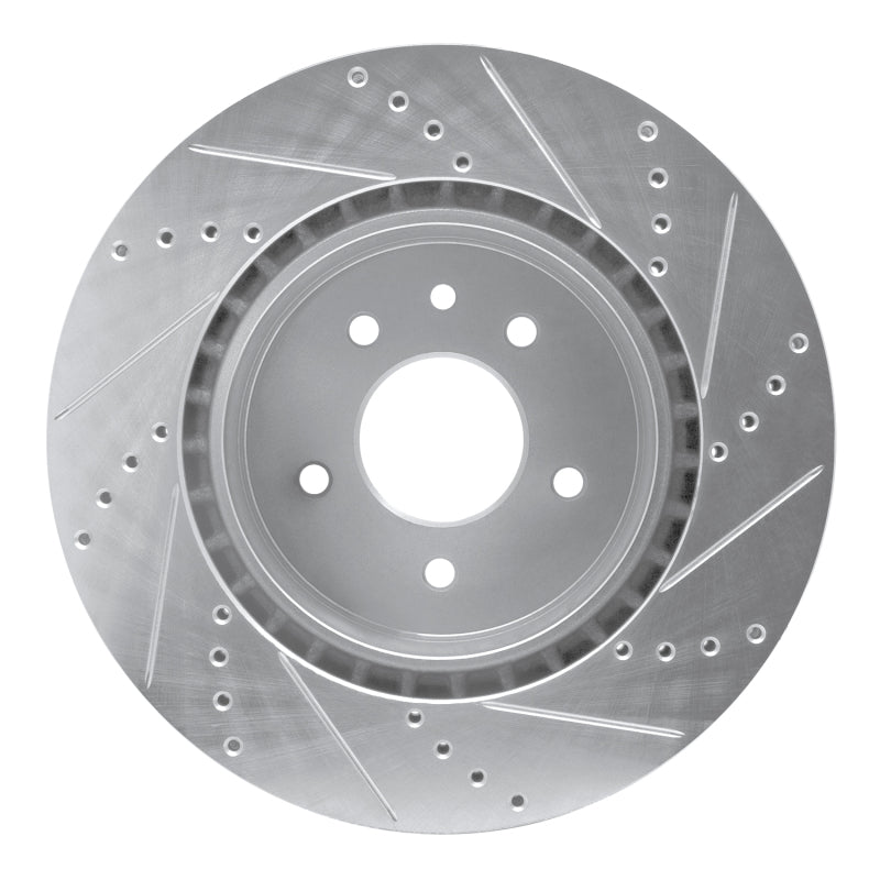 DFC 00-06 Jaguar XJR Rear Left Drilled & Slotted Silver Brake Rotor