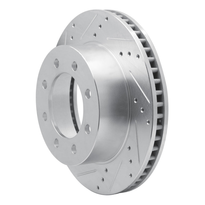 R1 03-08 Dodge Ram 2500 Front Left Drilled & Slotted Silver Brake Rotor