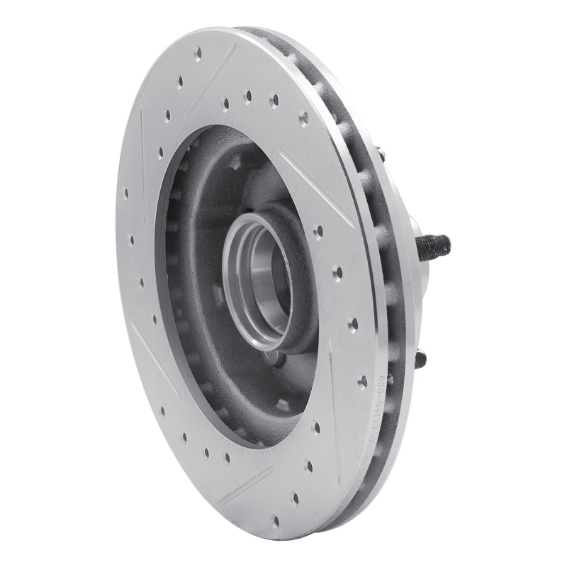 R1 1983-1997 Ford AEROSTAR Front Right Drilled & Slotted Silver Brake Rotor