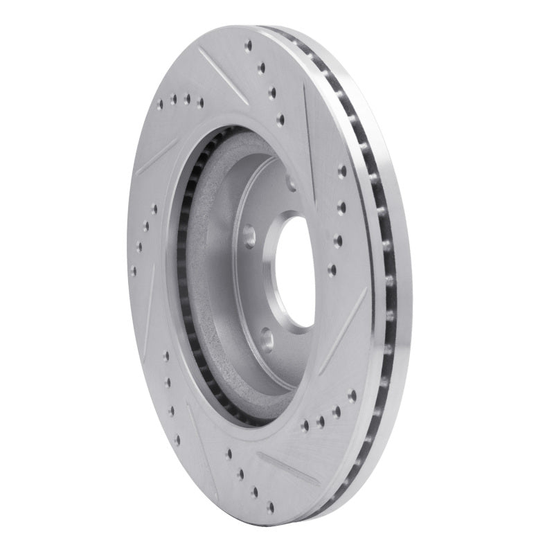 R1 07-13 Nissan Altima Front Left Drilled & Slotted Silver Brake Rotor