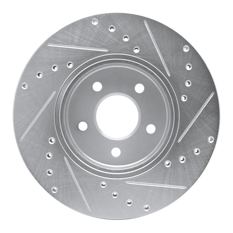 R1 01-08 Ford Mondeo (Mexico) Front Left Drilled & Slotted Silver Brake Rotor