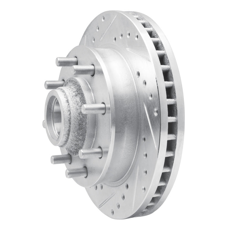 DFC 01-02 Chevrolet Express 2500 Front Left Drilled & Slotted Silver Brake Rotor