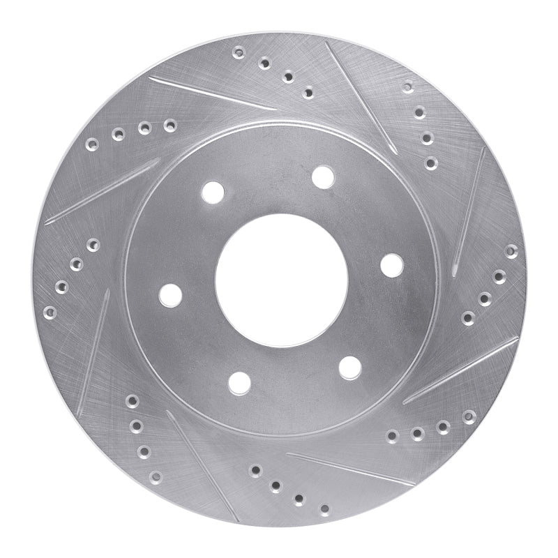 DFC 04-05 Infiniti QX56 Front Right Drilled & Slotted Silver Brake Rotor
