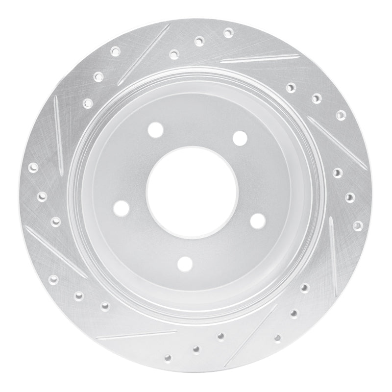 R1 1994-1996 Chevrolet Commercial Chassis Rear Right Drilled & Slotted Silver Brake Rotor