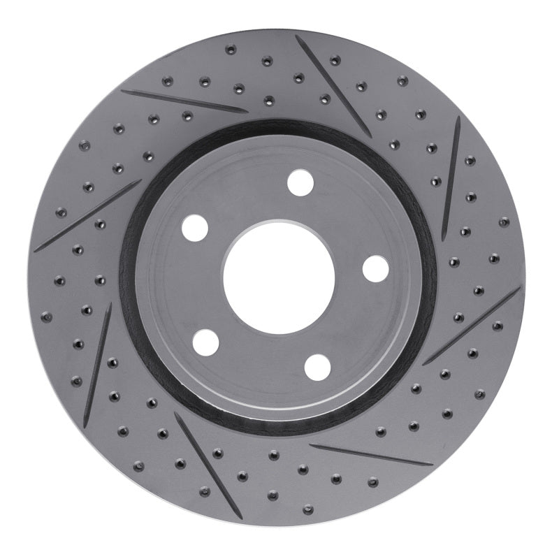 R1 11-22 Dodge Durango Front Right Drilled & Slotted Geo-Carbon Rotor