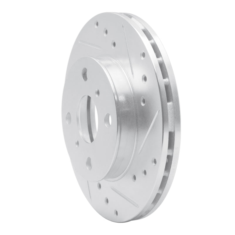 R1 90-91 Toyota Celica Front Right Drilled & Slotted Silver Brake Rotor