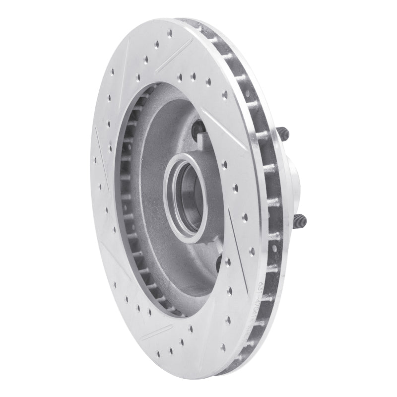 R1 77-95 Buick Electra Front Right Drilled & Slotted Silver Brake Rotor