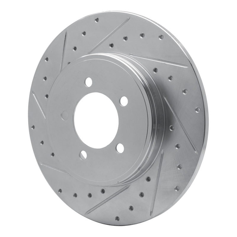R1 03-05 Lincoln AVIATOR Rear Left Drilled & Slotted Silver Brake Rotor