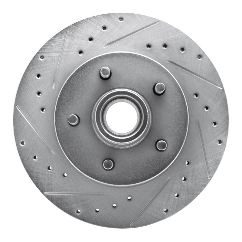 DFC 93-95 Chevrolet G20 Front Left Drilled & Slotted Silver Brake Rotor