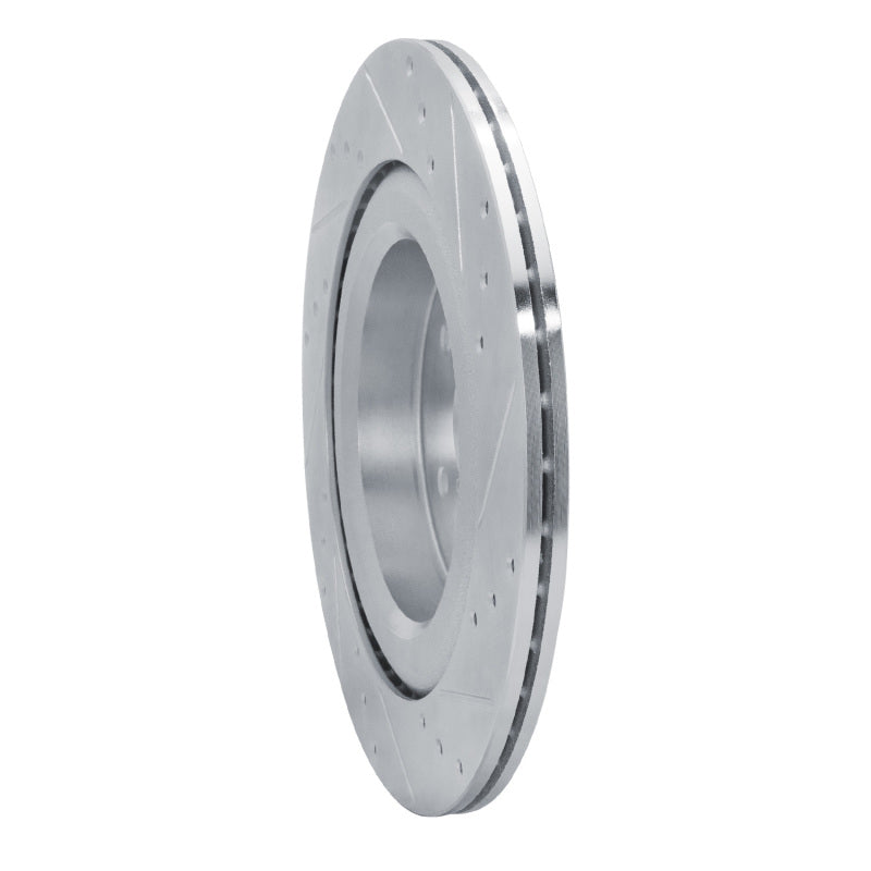 R1 19-25 Subaru ASCENT Rear Left Drilled & Slotted Silver Brake Rotor