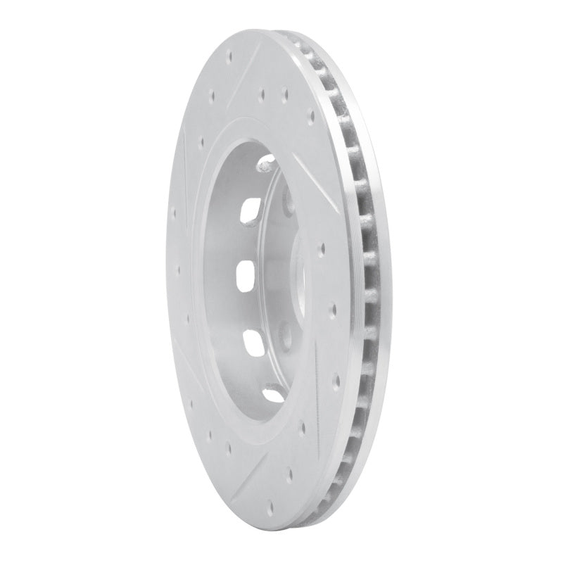R1 94-00 Kia SPECTRA Front Right Drilled & Slotted Silver Brake Rotor