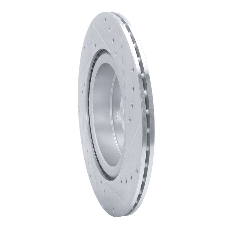 R1 19-24 Infiniti QX50 Rear Left Drilled & Slotted Silver Brake Rotor