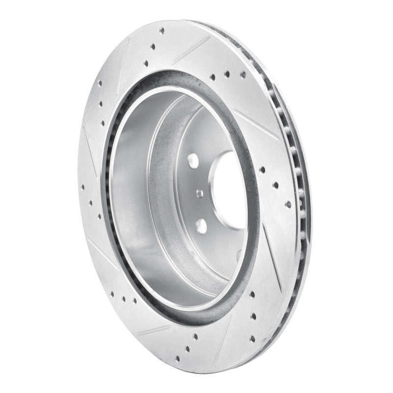 DFC 07-20 Cadillac Escalade Rear Right Drilled & Slotted Silver Brake Rotor