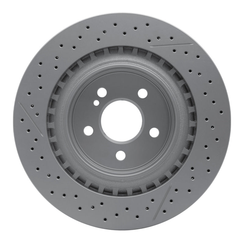 R1 08-15 Mercedes-Benz C63 AMG Rear Drilled & Slotted GeoSPEC Coated Rotor