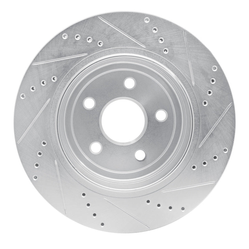 DFC 12-25 Dodge Durango Rear Left Drilled & Slotted Silver Brake Rotor
