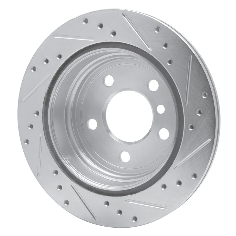 DFC 06-20 BMW X1 (USA/Canada) Rear Left Drilled & Slotted Silver Brake Rotor