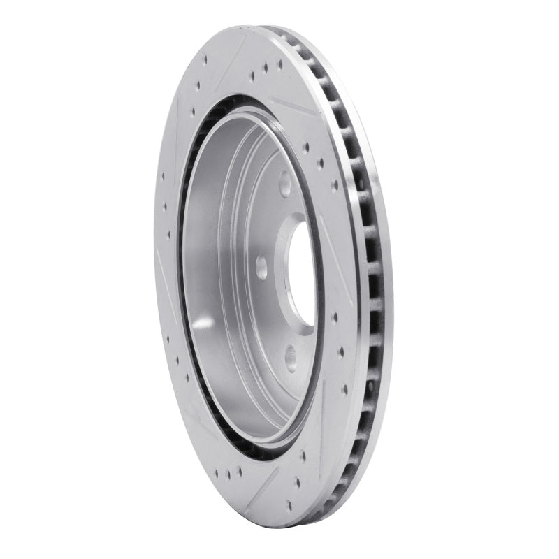 DFC 08-19 Cadillac CTS Rear Right Drilled & Slotted Silver Brake Rotor