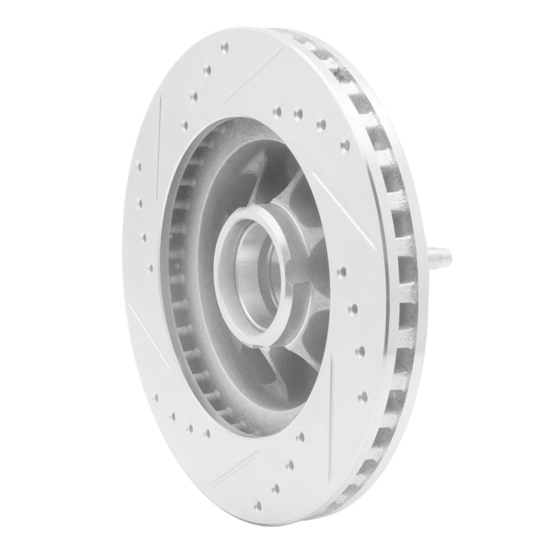 R1 93-93 Ford Mustang Front Right Drilled & Slotted Silver Brake Rotor