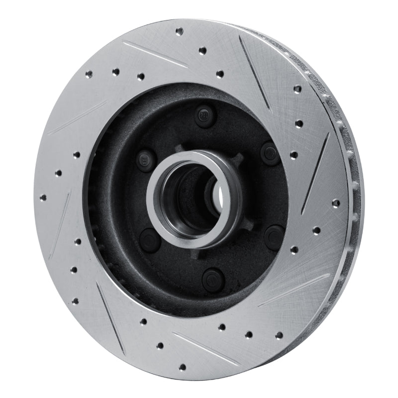 DFC 88-96 Chevrolet C2500 Front Left Drilled & Slotted Silver Brake Rotor