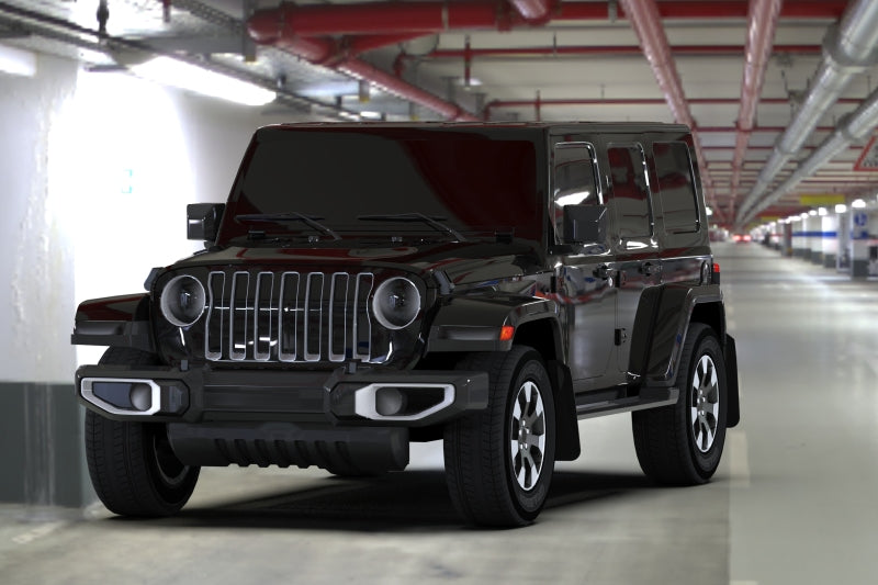 Rally Armor 18-25 Jeep JL Wrangler Black UR Mud Flap w/Grey Logo