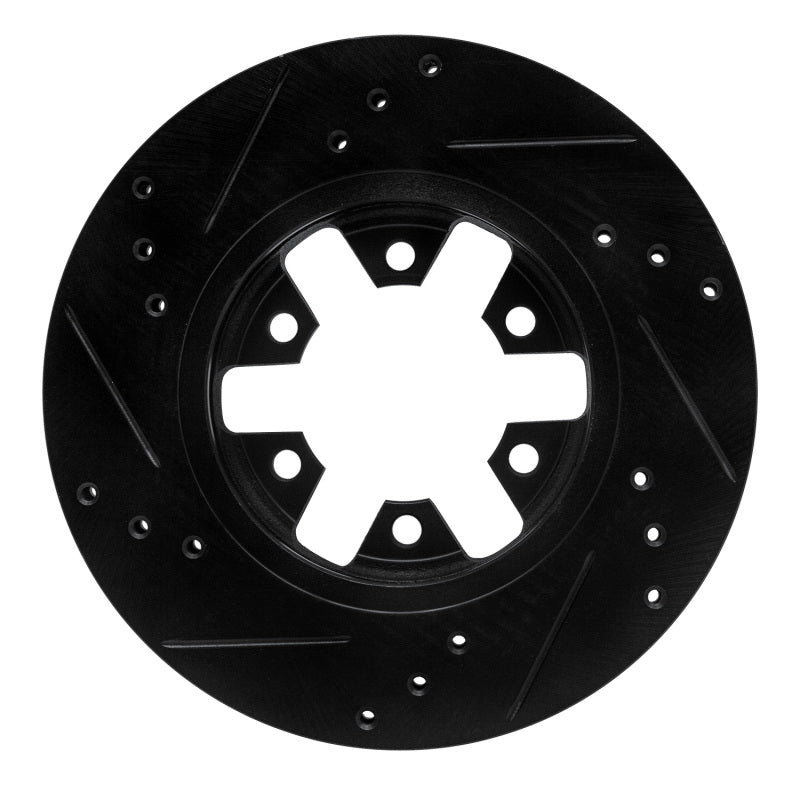 DFC 85-12 Nissan D21 Hardbody Pickup RWD (4 Cyl) Except Heavy Duty Front Right Drill & SlotBlk Rotor