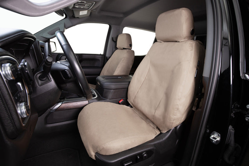 Covercraft 17-23 Dodge Ram 1500 Polycotton SeatSaver Custom Front Row Seat Covers - Taupe