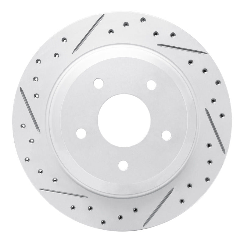 R1 88-96 Chevrolet Corvette Rear Left Drilled & Slotted Geo-Carbon Rotor