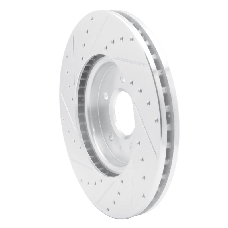 R1 14-19 Buick CASCADA Front Right Drilled & Slotted Silver Brake Rotor