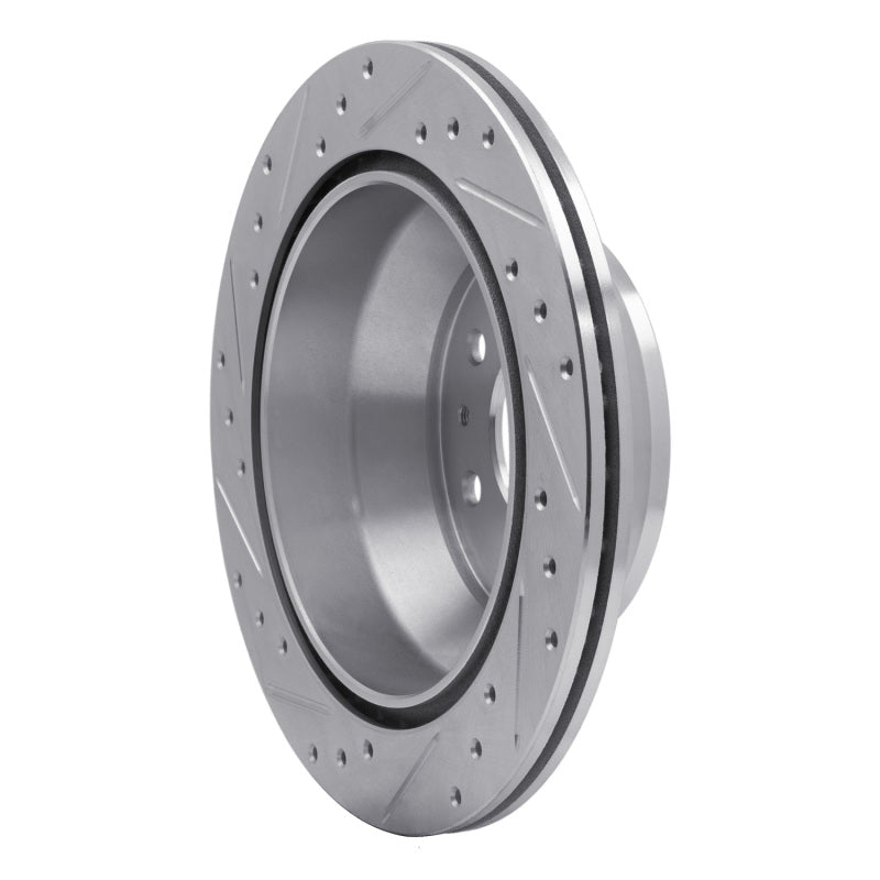 R1 02-09 Buick Rainier Rear Right Drilled & Slotted Silver Brake Rotor