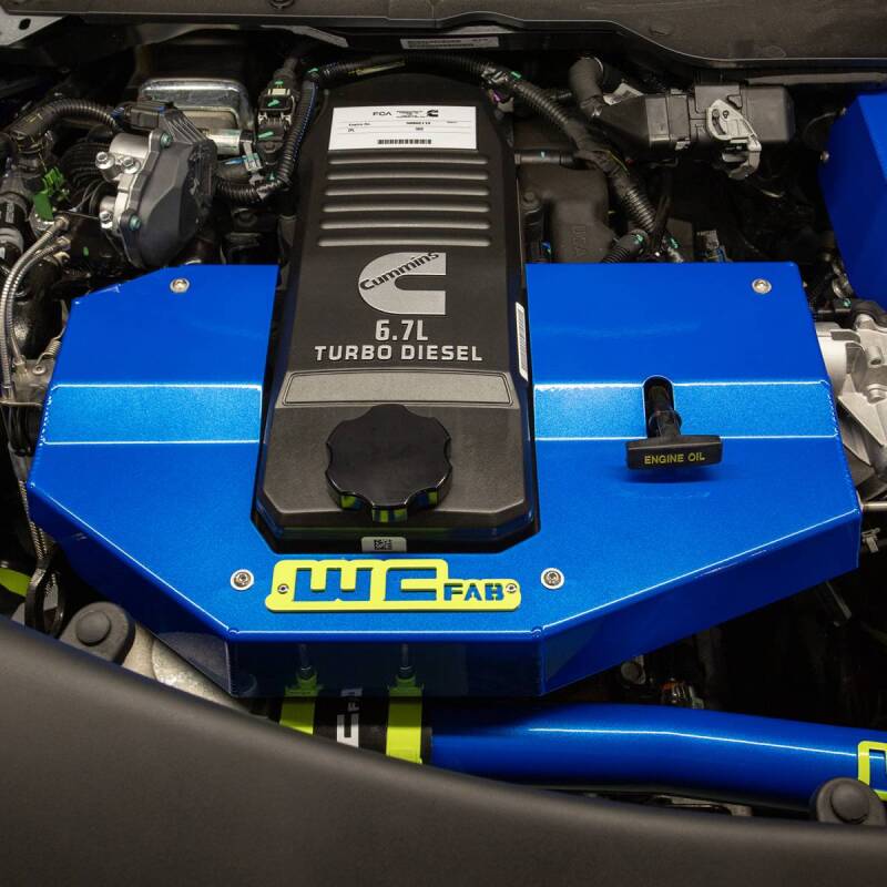 Wehrli 10-24 Dodge Cummins 6.7L Fabricated Aluminum Engine Cover - Semi-Gloss Black
