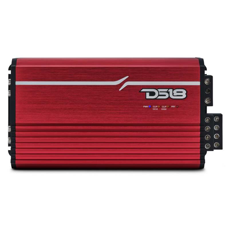 DS18 4-Channel Class-D Amp Stereo Full-Range 4 x 250 W RMS at4 ohm- Red