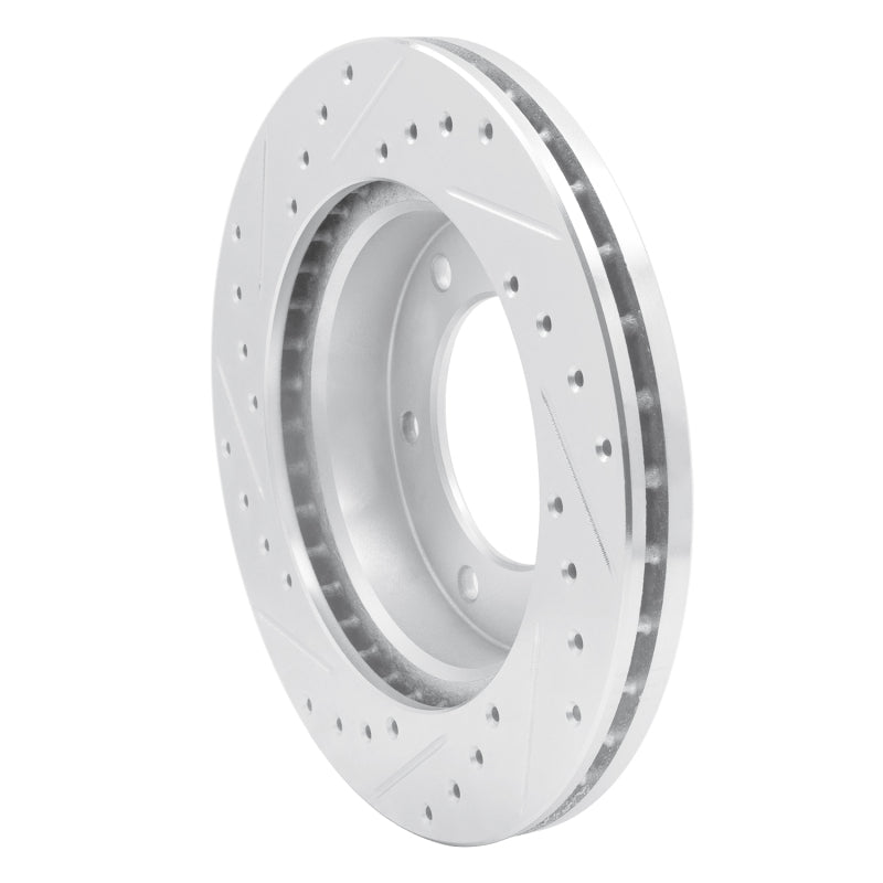 DFC 01-04 Honda Passport Front Right Drilled & Slotted Silver Brake Rotor