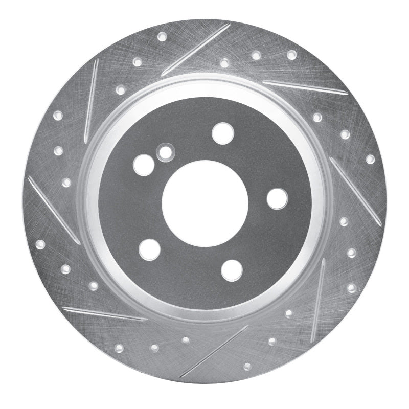 DFC 07-13 Mercedes-Benz SL550 Rear Left Drilled & Slotted Silver Brake Rotor