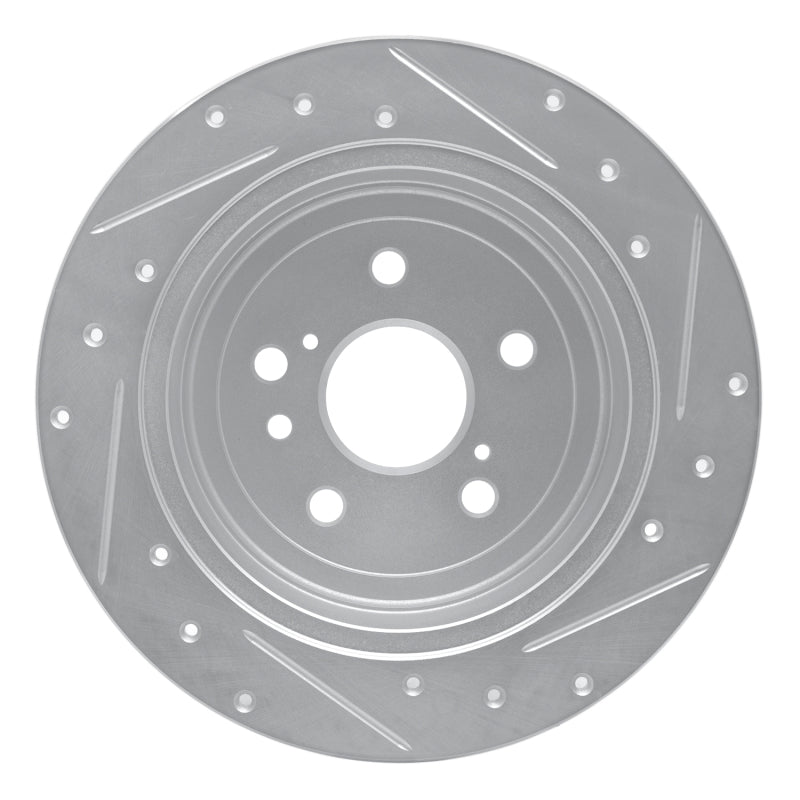 DFC 09-15 Toyota Venza Rear Left Drilled & Slotted Silver Brake Rotor