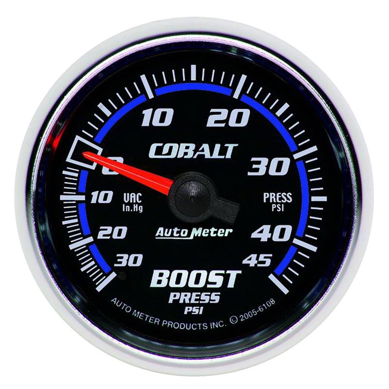 Autometer Cobalt 52mm 45psi Vacuum Boost Gauge
