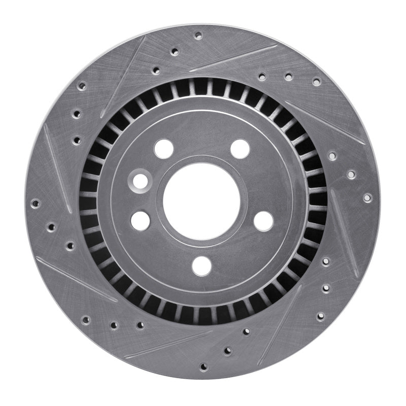 DFC 07-18 Volvo V60/XC70/S80/S60 Rear Left Drilled & Slotted Silver Brake Rotor