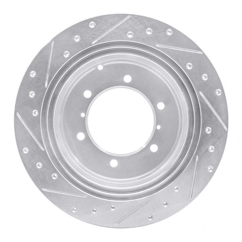 DFC 90-04 Mitsubishi Montero Rear Right Drilled & Slotted Silver Brake Rotor