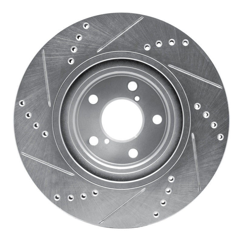 DFC 04-25 Scion FR-S Front Right Drilled & Slotted Silver Brake Rotor