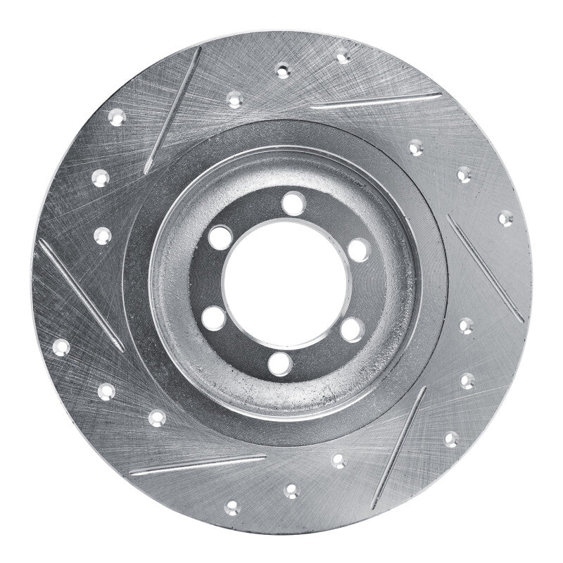 DFC 81-89 Alfa Romeo GTV-6 Rear Right Drilled & Slotted Silver Brake Rotor