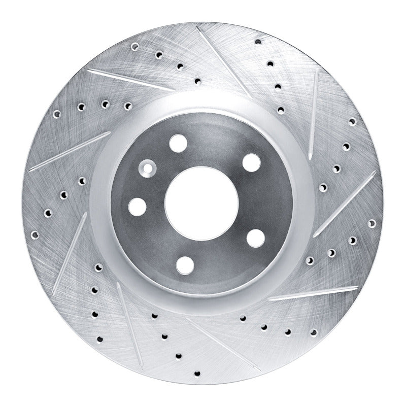 DFC 13-19 Buick Regal Front Right Drilled & Slotted Silver Brake Rotor
