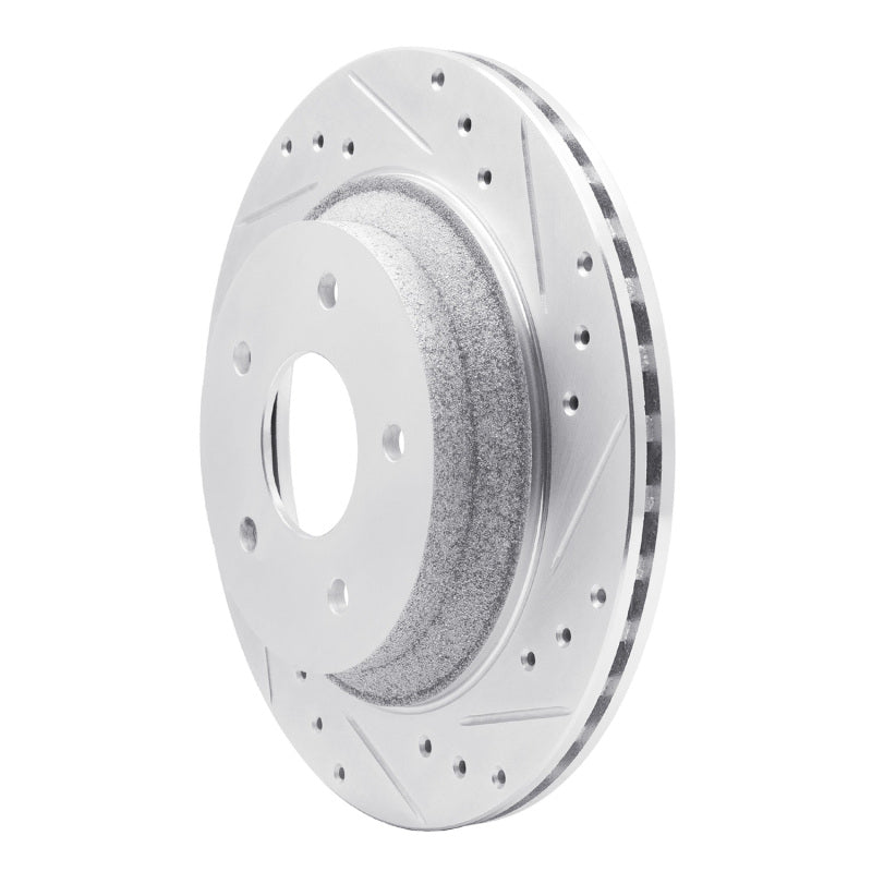 R1 88-94 Chevrolet Corvette Front Right Drilled & Slotted Silver Brake Rotor
