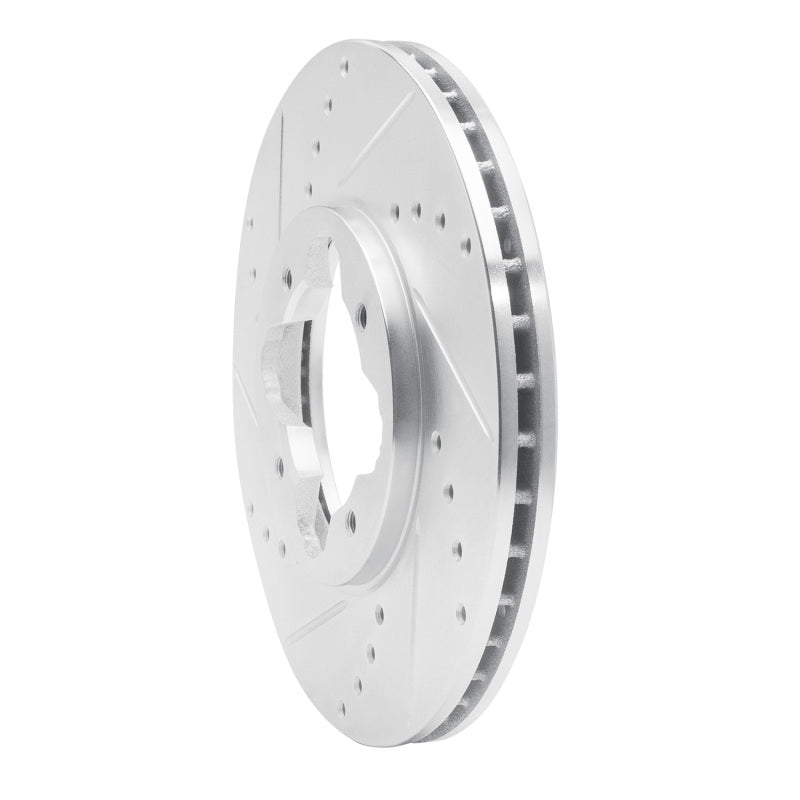 R1 92-98 Acura Vigor Front Left Drilled & Slotted Silver Brake Rotor